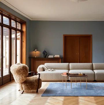 Butaca Lounge Wulff Lounge Chair ATD2 - Nogal tratado-Sheepskin honey - &Tradition