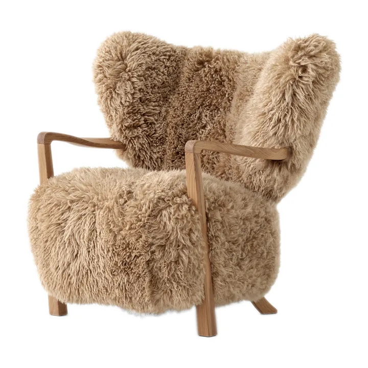 Butaca Lounge Wulff Lounge Chair ATD2 - Roble tratado-Sheepskin honey - &Tradition