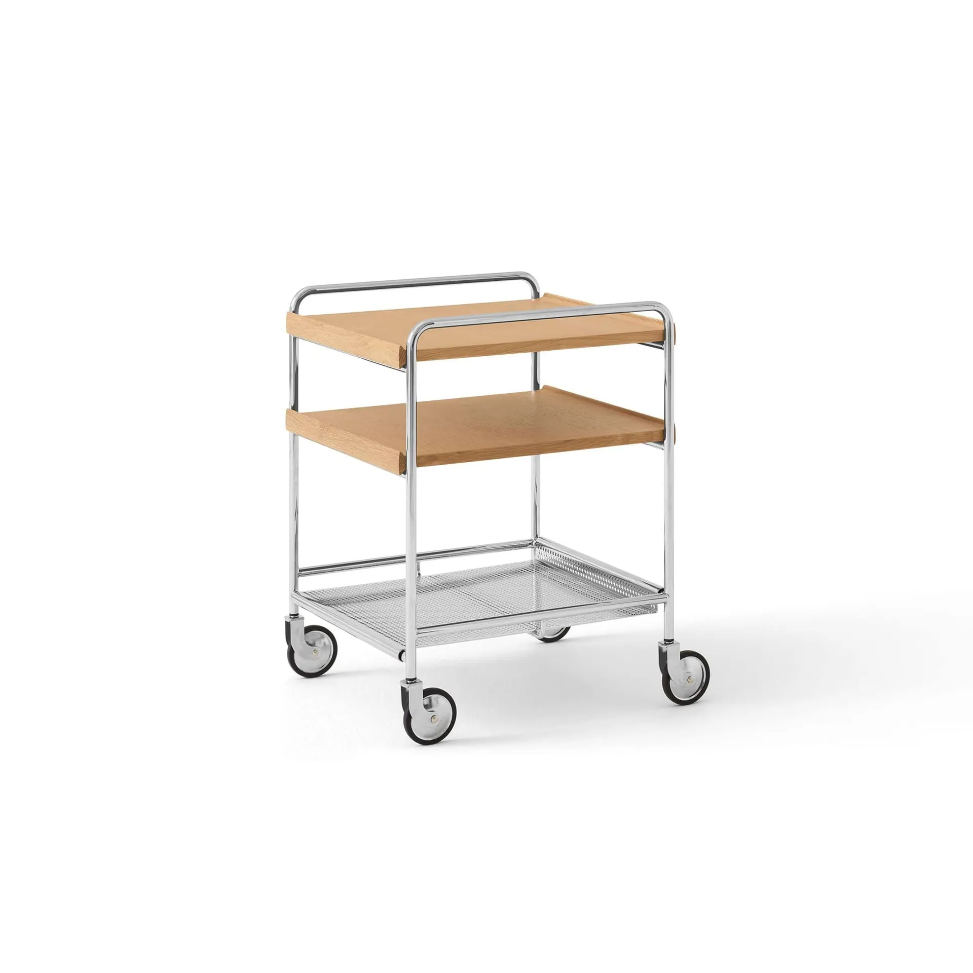 Carrito de servicio Alima NDS2, Roble lacado-cromo &Tradition