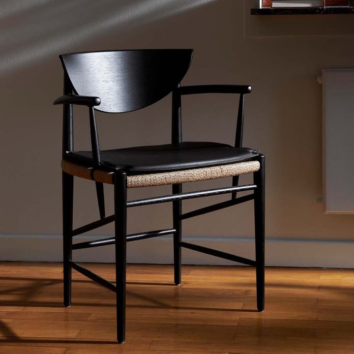 Cojín para silla Drawn HM4 - Cuero negro - &Tradition