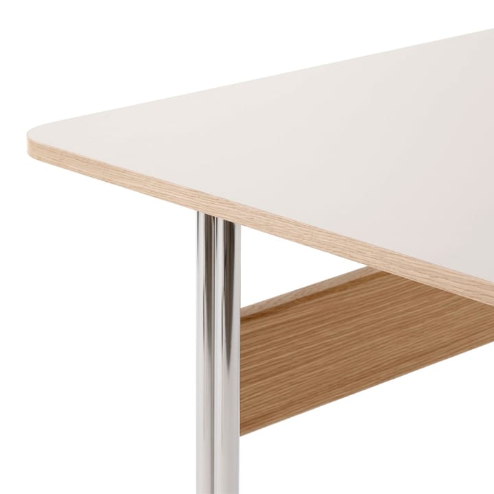 Escritorio Pavilion AV16, Mushroom linoleum, roble lacado, patas de cromo &Tradition