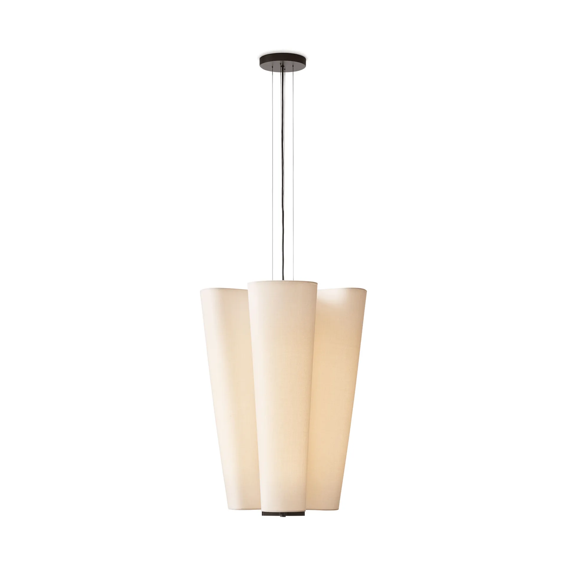 Lámpara colgante Bella chandelier, SC115, Bronzed & Soft Canvas, Ø54 cm &Tradition