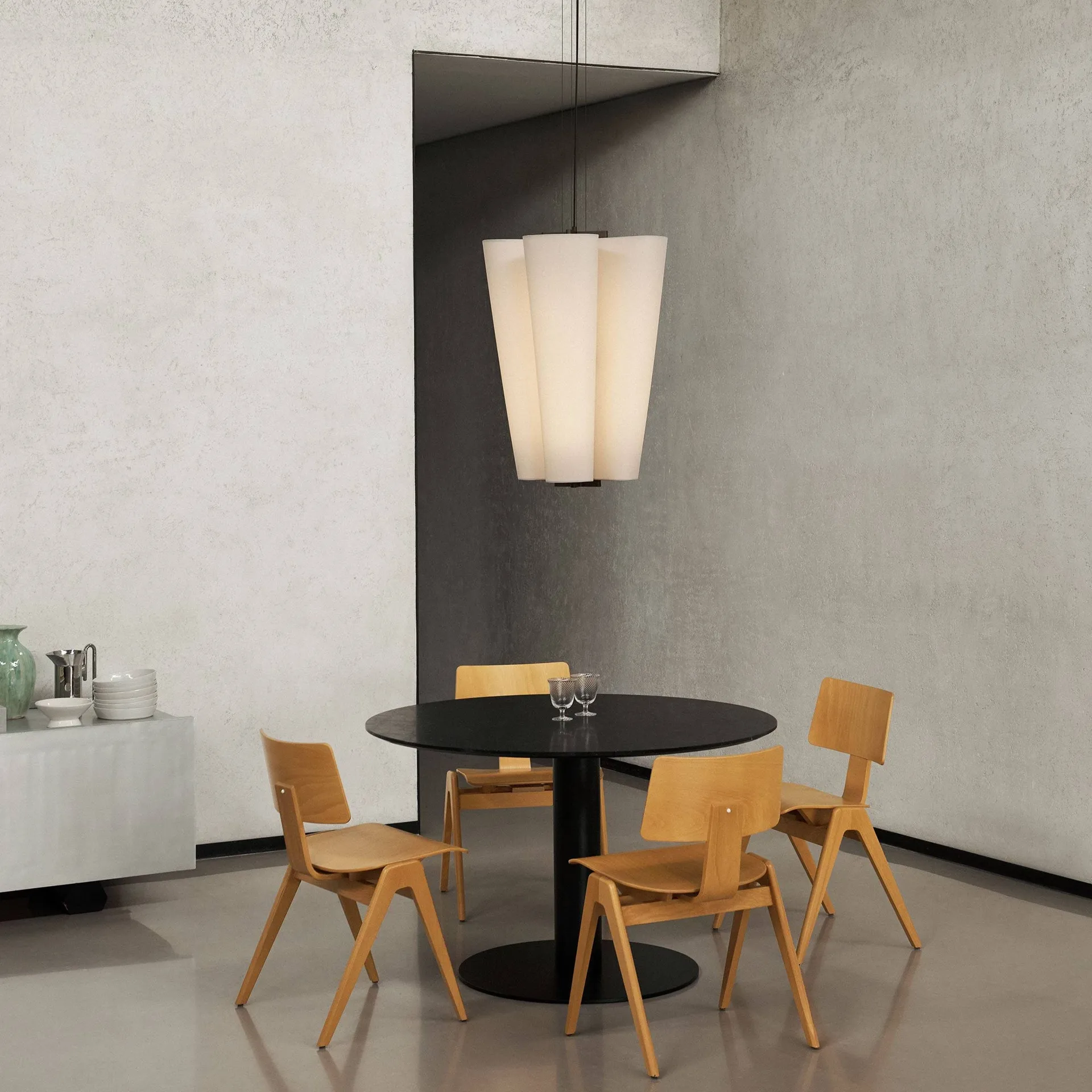 Lámpara colgante Bella chandelier, SC115, Bronzed & Soft Canvas, Ø54 cm &Tradition