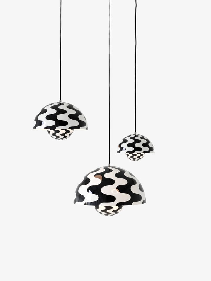 Lámpara colgante FlowerPot VP1, Black-white pattern &Tradition