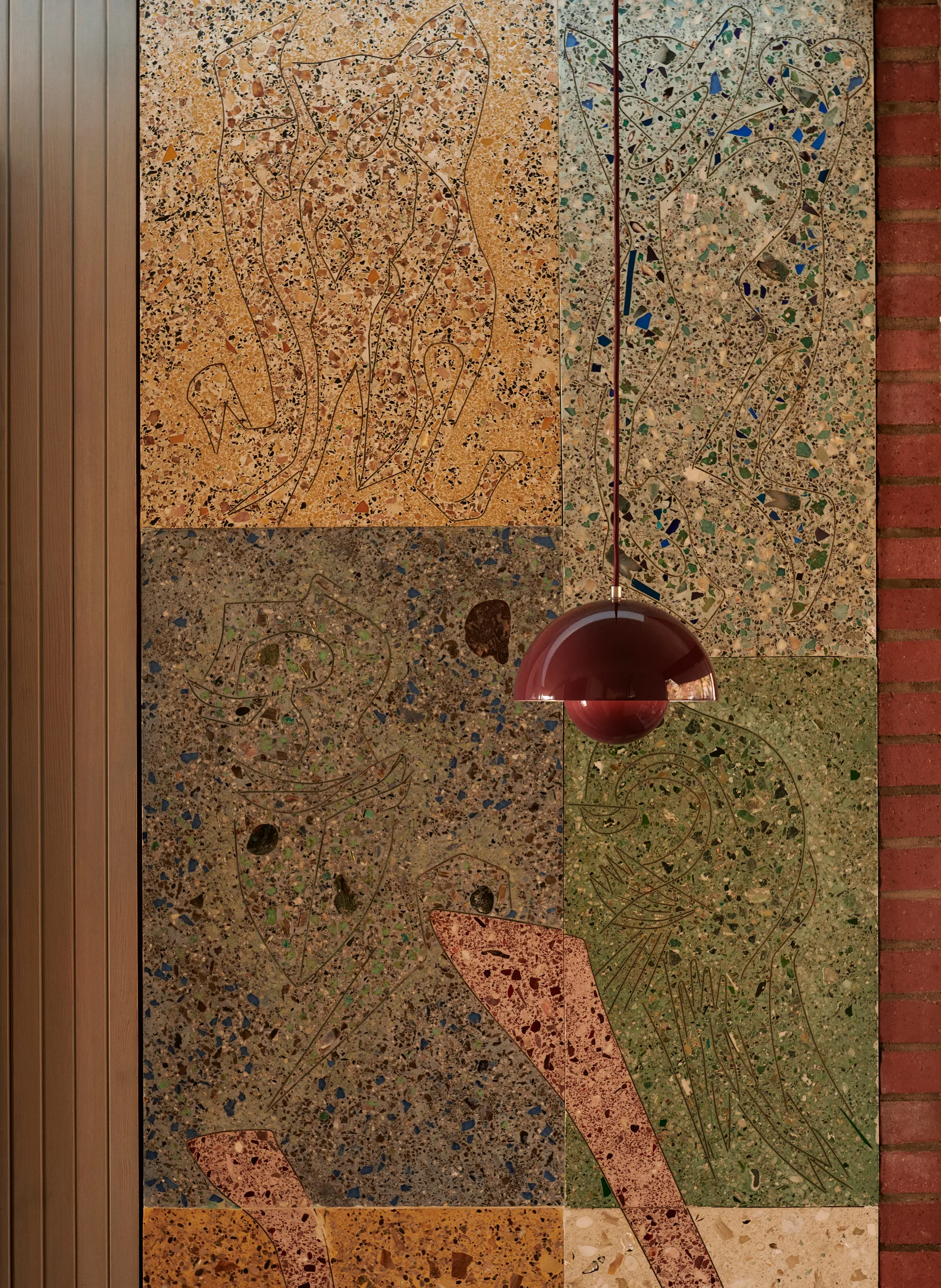 Lámpara colgante FlowerPot VP1, Dark plum &Tradition