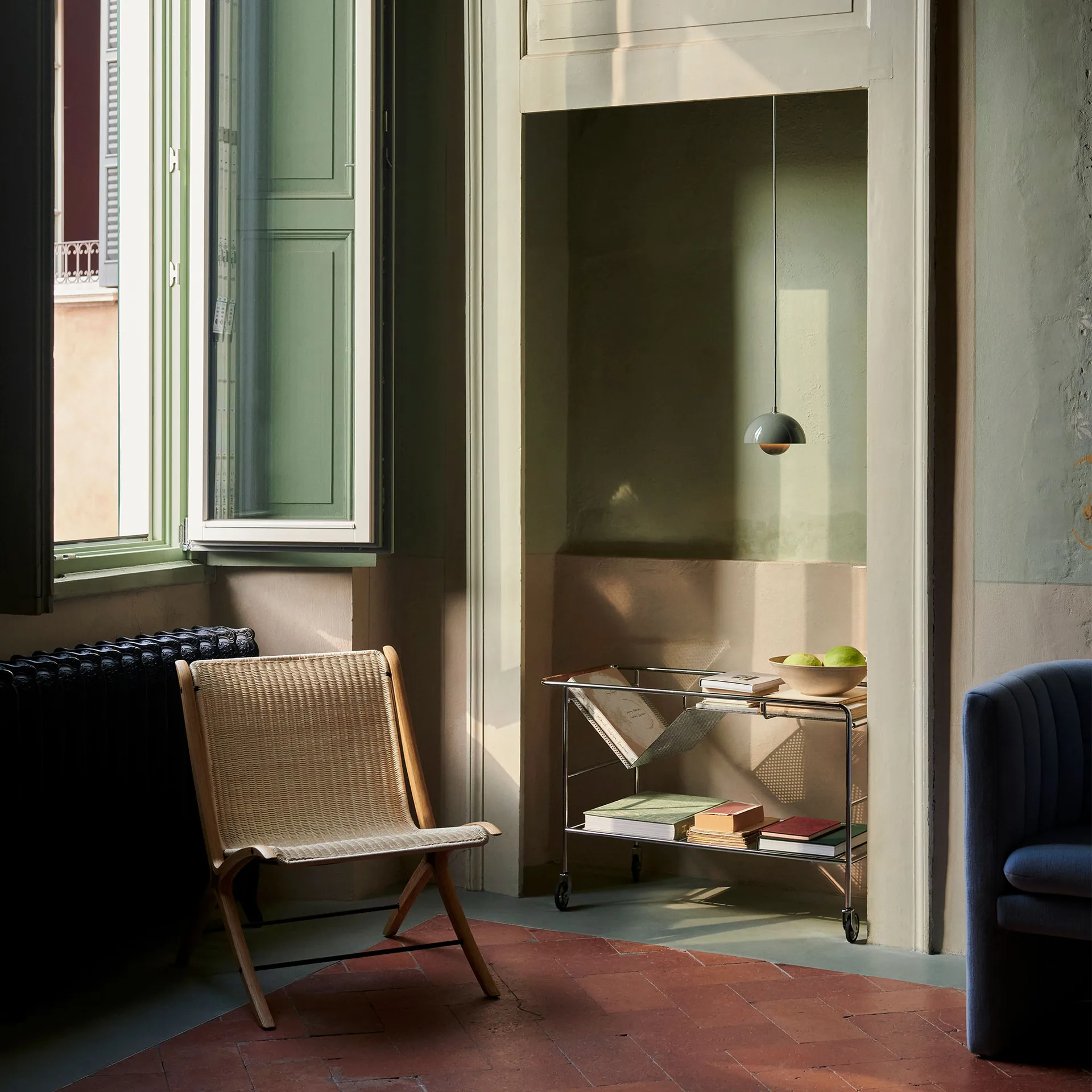 Lámpara colgante Flowerpot VP10, Stone blue &Tradition