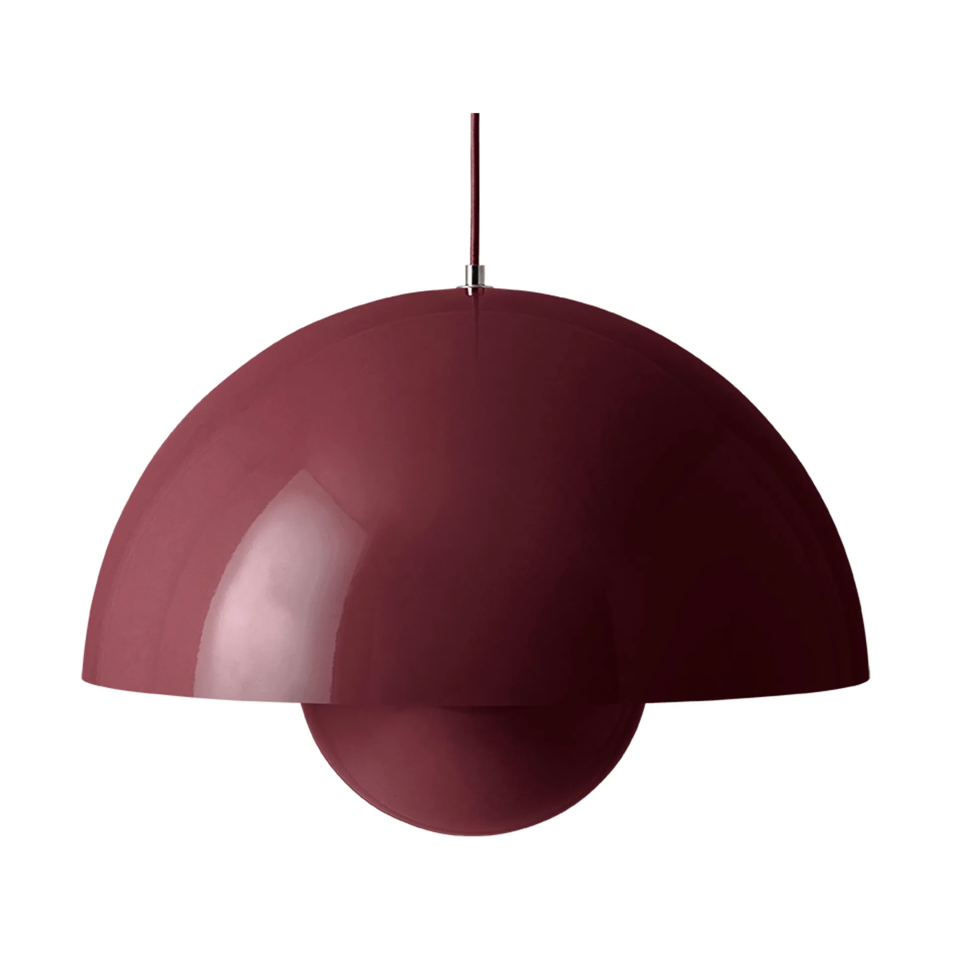 Lámpara colgante FlowerPot VP2 grande, Dark plum &Tradition