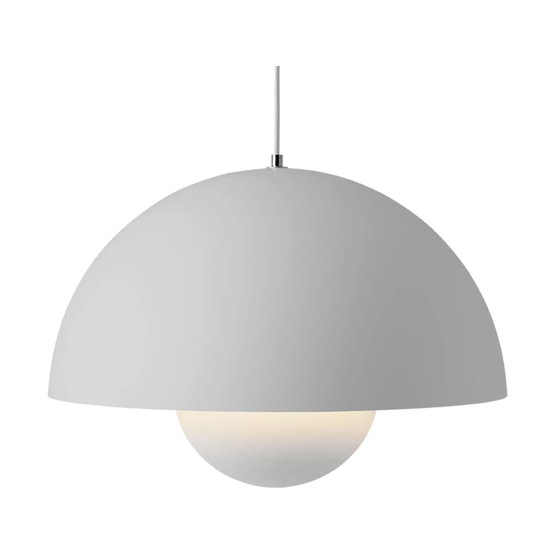 Lámpara colgante FlowerPot VP2 grande, Matt light grey &Tradition