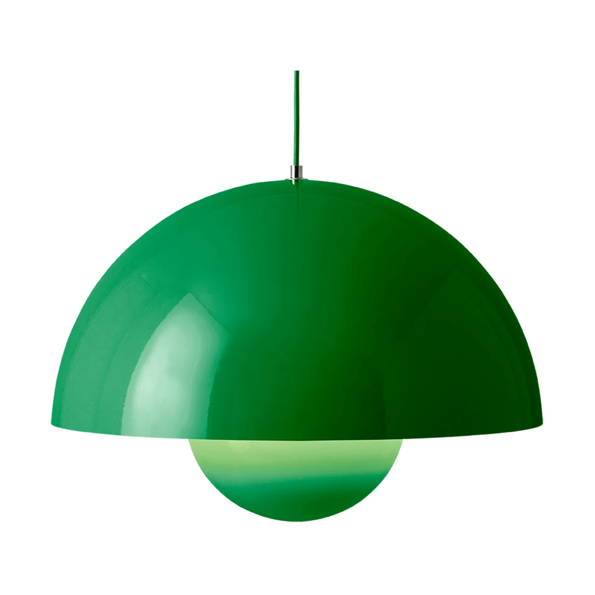Lámpara colgante FlowerPot VP2 grande, Signal green &Tradition