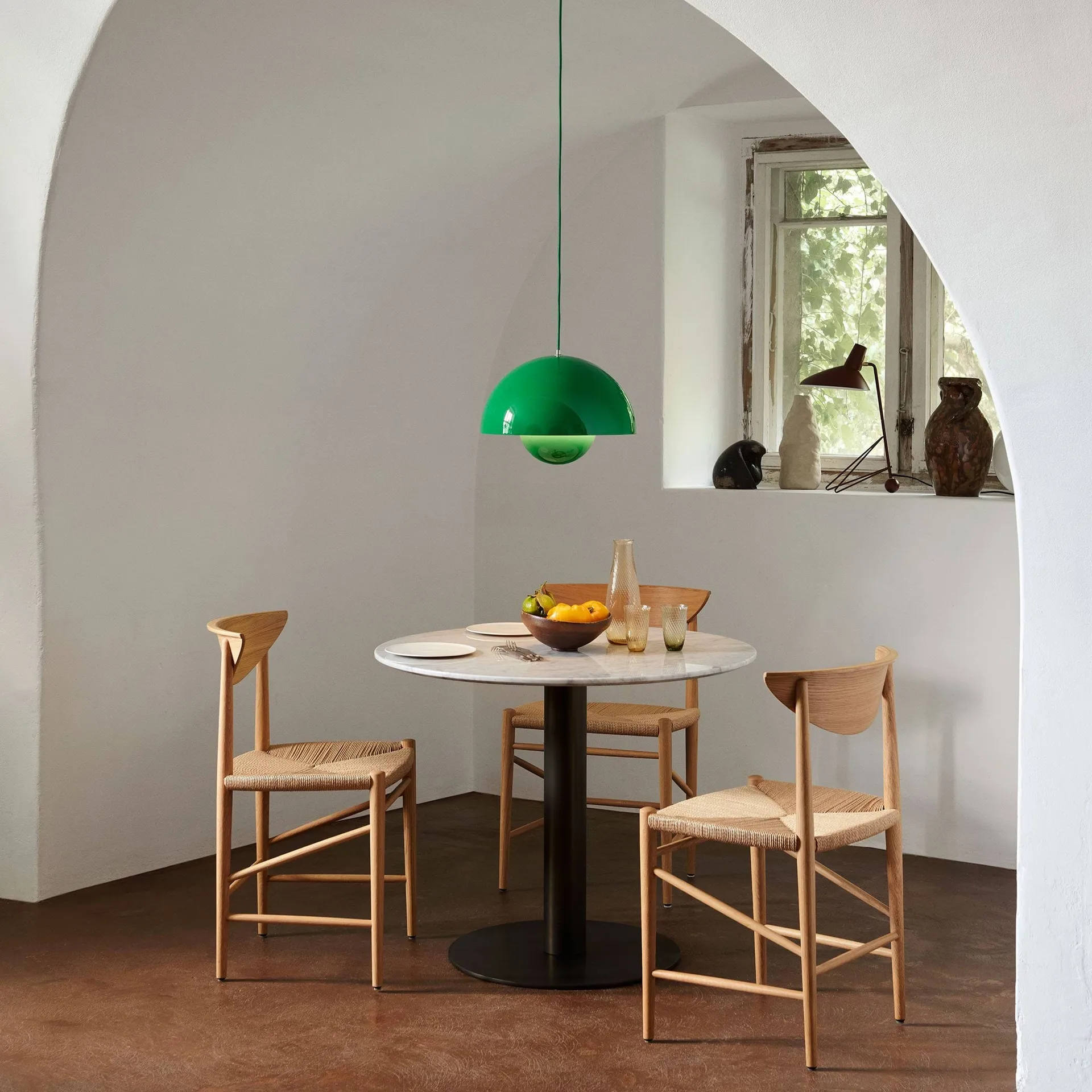 Lámpara colgante FlowerPot VP2 grande, Signal green &Tradition