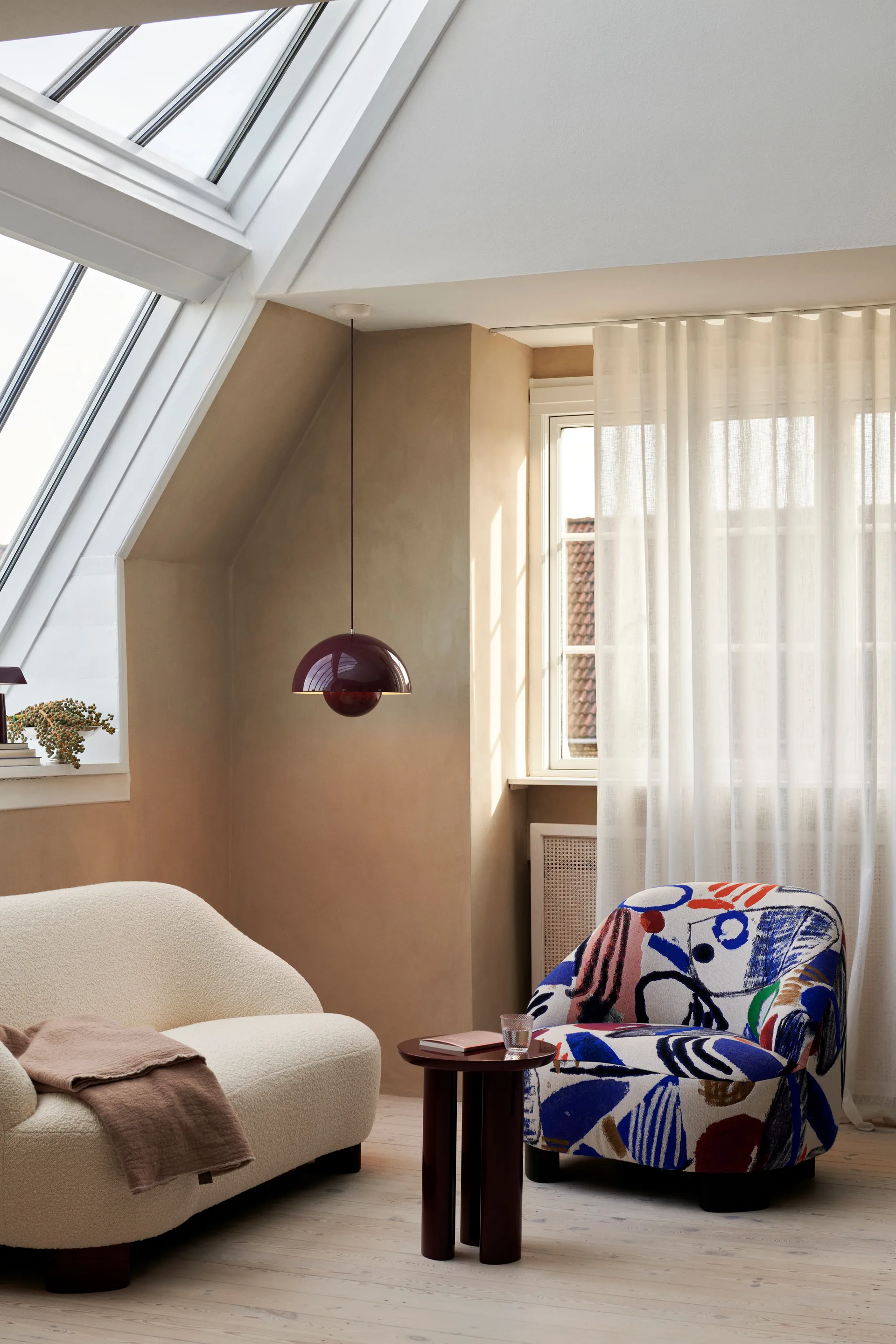 Lámpara colgante Flowerpot VP7, Dark plum &Tradition