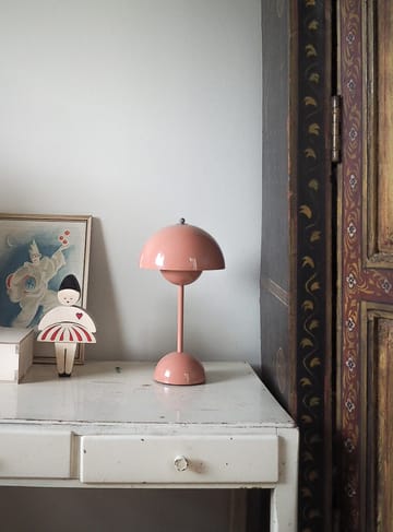 Lámpara de mesa Flowerpot portable VP9 - Beige red - &Tradition