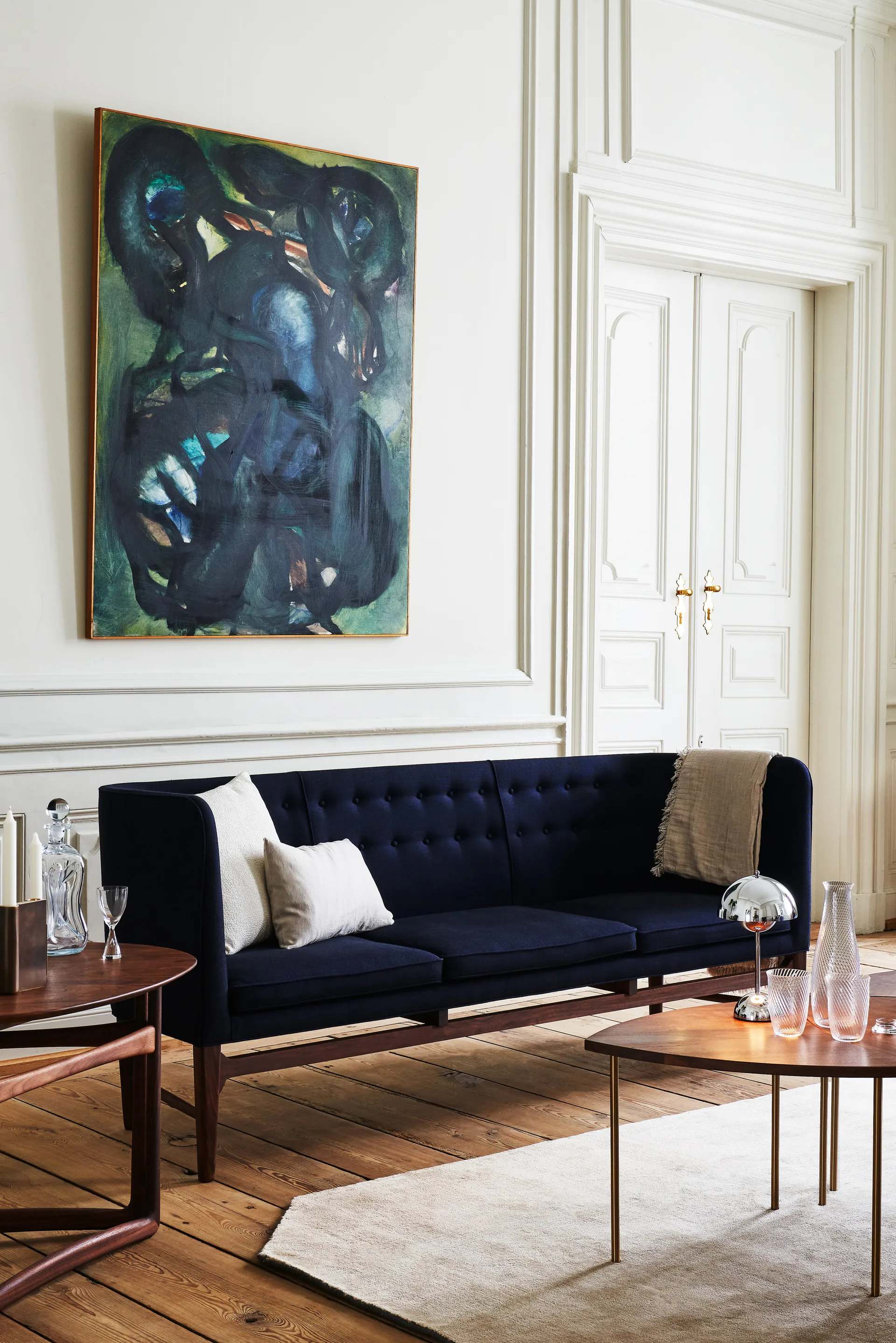 Lámpara de mesa Flowerpot portable VP9, Chrome &Tradition