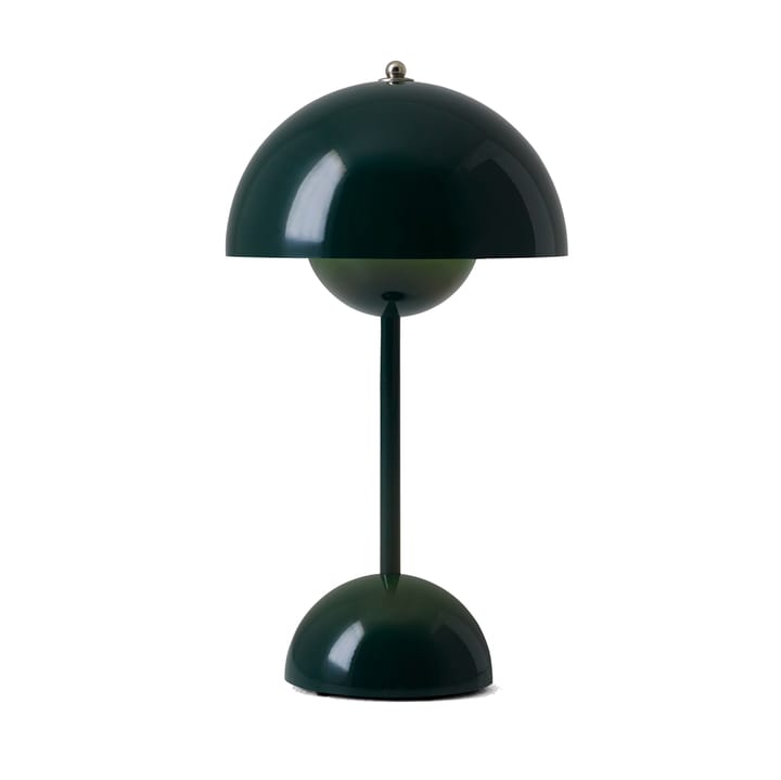 Lámpara de mesa Flowerpot portable VP9, Dark green &Tradition