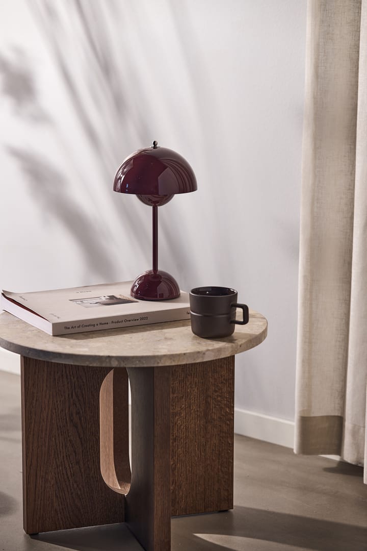 Lámpara de mesa Flowerpot portable VP9, Dark plum &Tradition