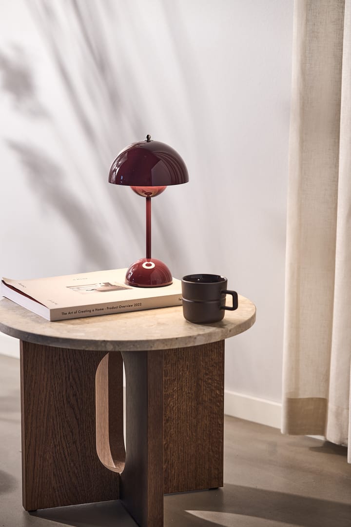 Lámpara de mesa Flowerpot portable VP9, Dark plum &Tradition