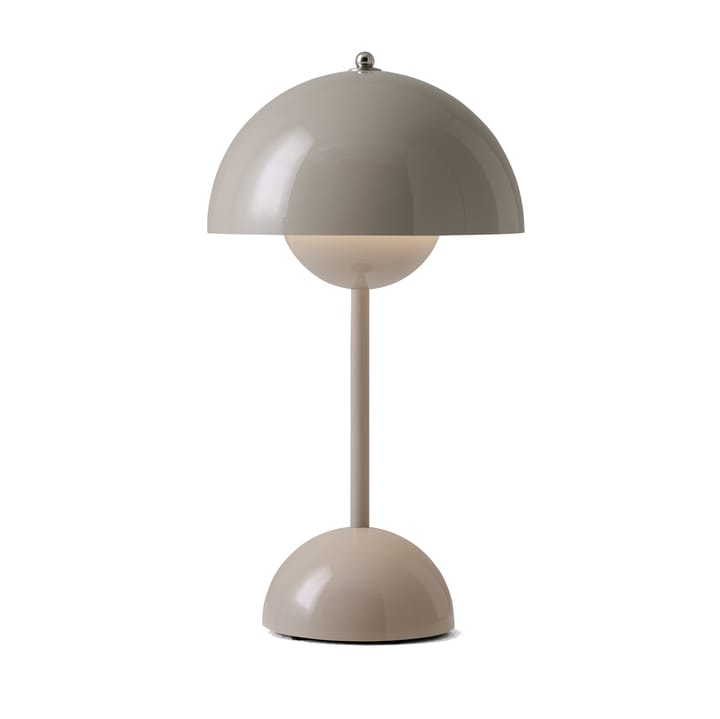 Lámpara de mesa Flowerpot portable VP9, Grey beige &Tradition