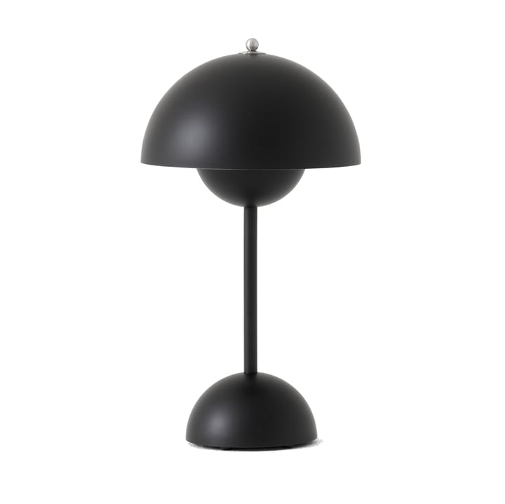 Lámpara de mesa Flowerpot portable VP9, Matt black &Tradition