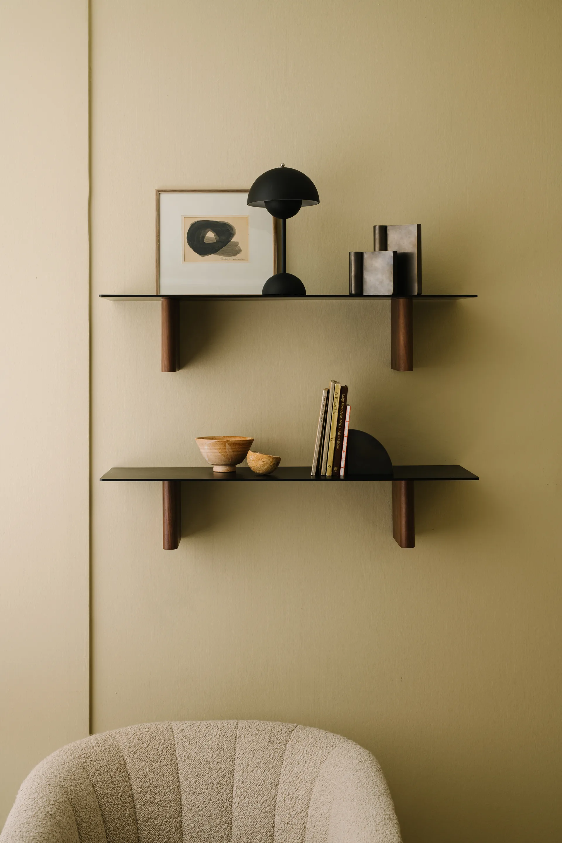 Lámpara de mesa Flowerpot portable VP9, Matt black &Tradition