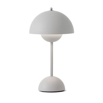 Lámpara de mesa Flowerpot portable VP9 - Matt light grey - &Tradition