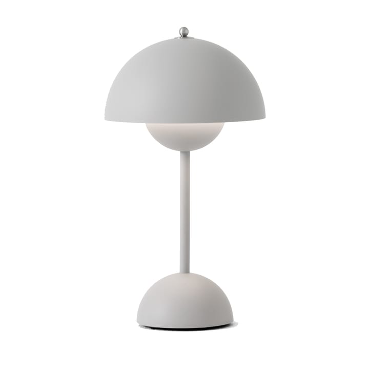 Lámpara de mesa Flowerpot portable VP9, Matt light grey &Tradition