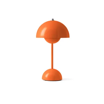 Lámpara de mesa Flowerpot portable VP9 - Naranja cítrica - &Tradition