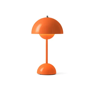 Lámpara de mesa Flowerpot portable VP9 - Naranja cítrica - &Tradition