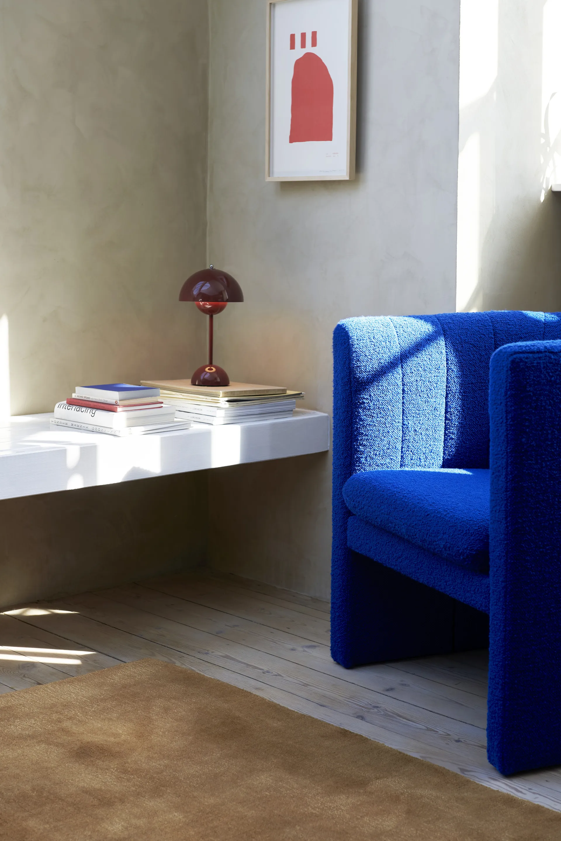 Lámpara de mesa Flowerpot portable VP9, Red brown &Tradition