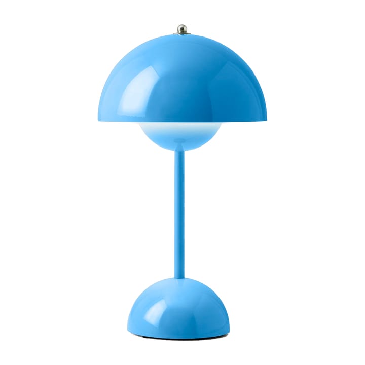 Lámpara de mesa Flowerpot portable VP9, Swim blue &Tradition