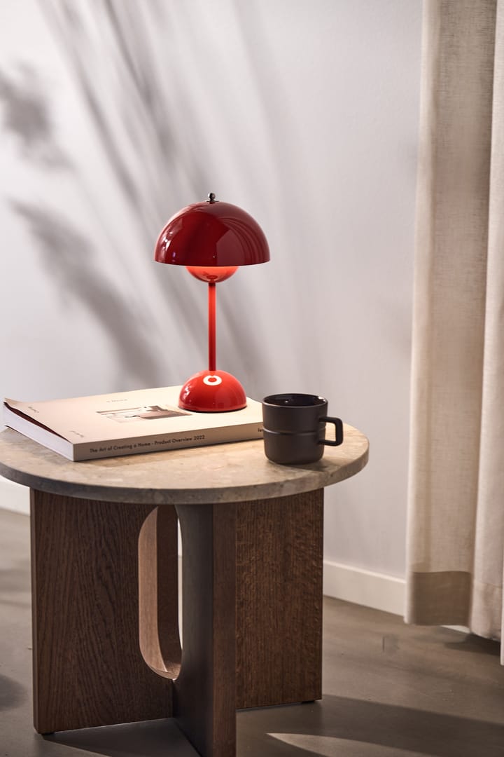 Lámpara de mesa Flowerpot portable VP9, Vermilion red &Tradition