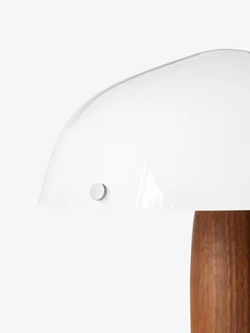 Lámpara de mesa Herman SHY3 - nogal y mármol crema, cable textil - &Tradition