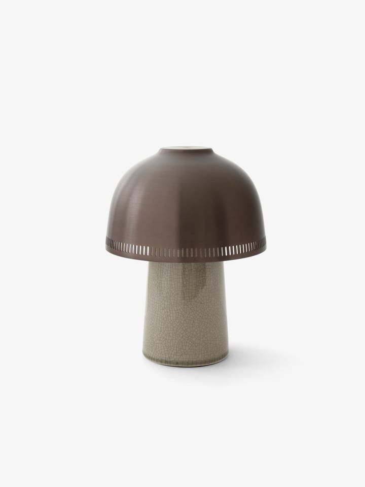 Lámpara de mesa Raku SH8, Beige Grey & Bronze &Tradition