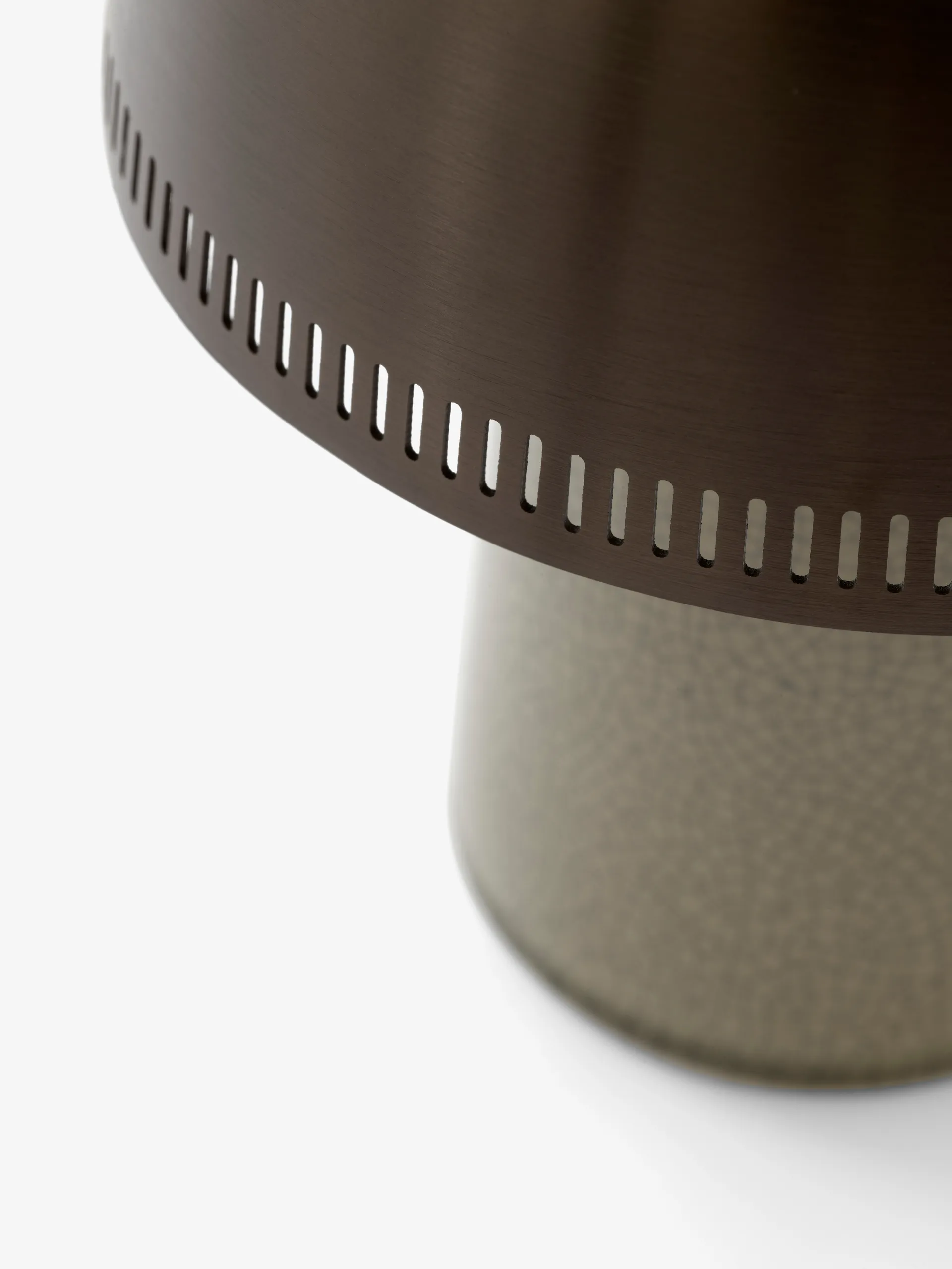 Lámpara de mesa Raku SH8, Beige Grey & Bronze &Tradition