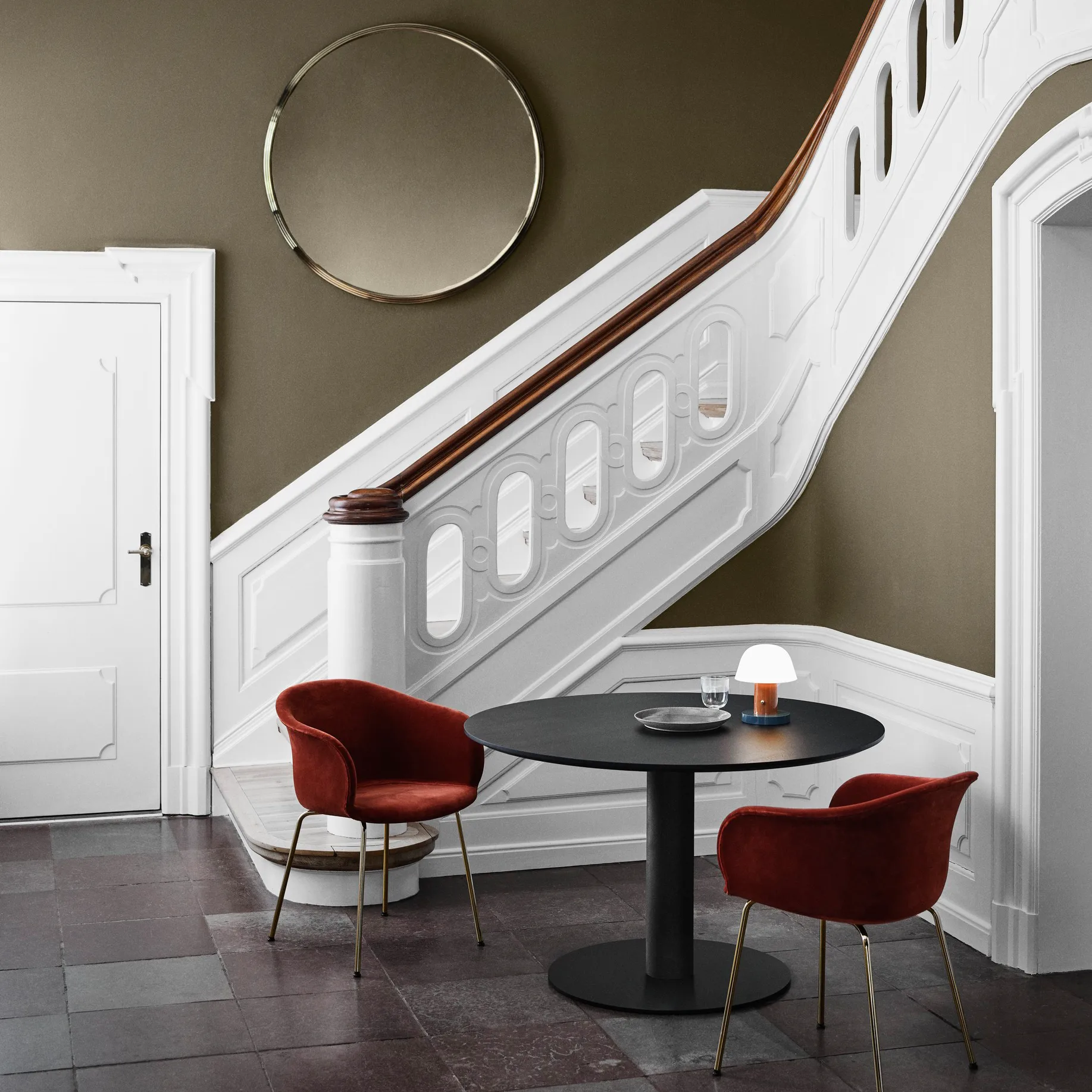 Lámpara de mesa Setago JH27, Rust-thunder &Tradition