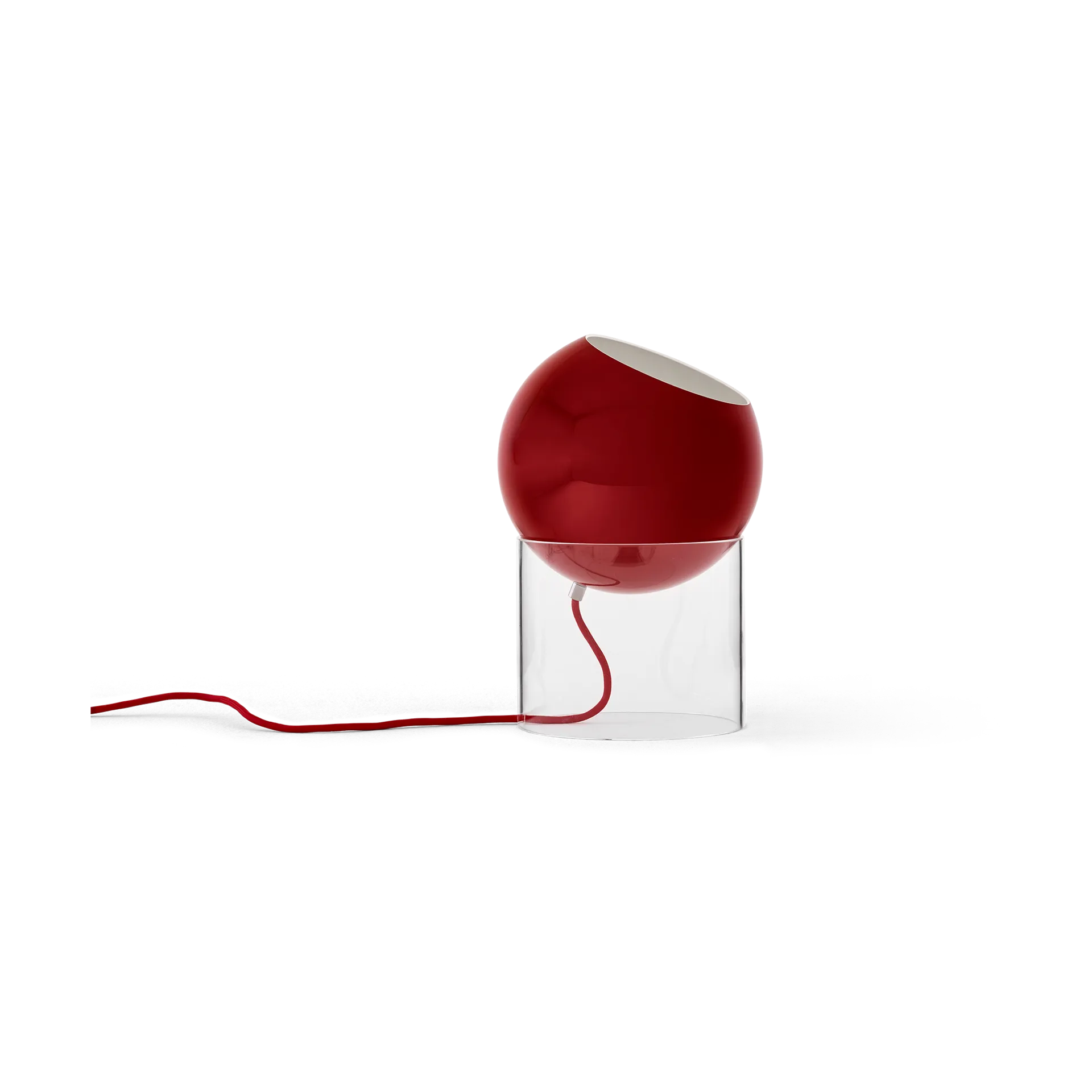 Lámpara de mesa Topan VP13 31,5 cm, Clear-vermilion red &Tradition