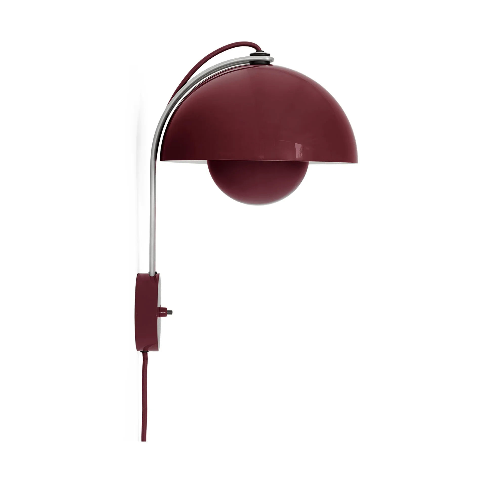 Lámpara de pared Flowerpot VP8, Dark plum &Tradition