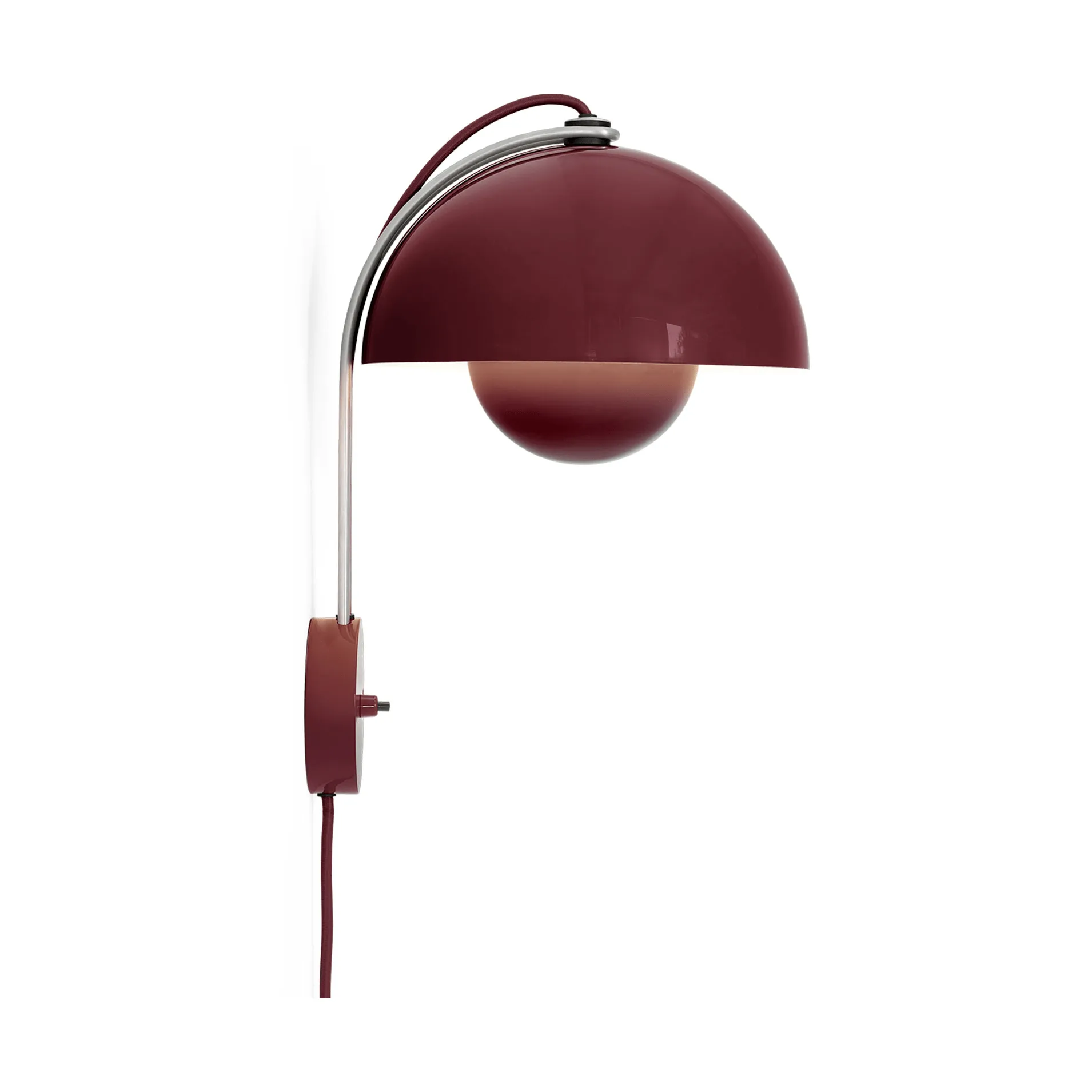 Lámpara de pared Flowerpot VP8, Dark plum &Tradition