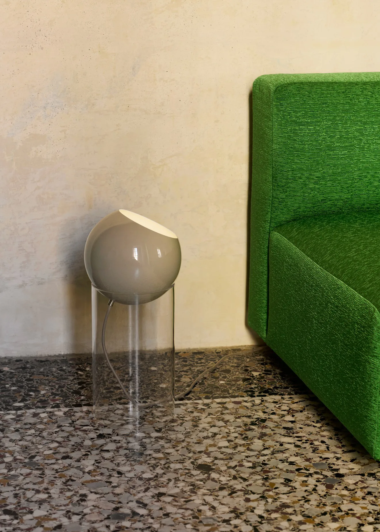 Lámpara de pie Topan VP14 46,5 cm, Clear-grey beige &Tradition