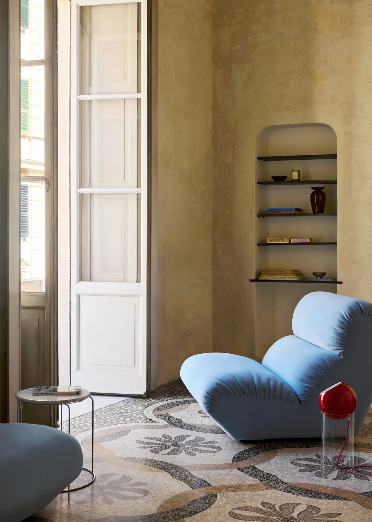 Lámpara de pie Topan VP14 46,5 cm, Clear-vermilion red &Tradition