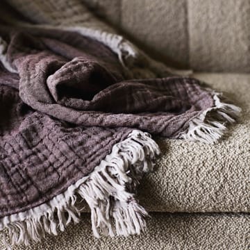 Manta de algodón Collect SC32 140x210 cm - Cloud & Burgundy (beige-rojo) - &Tradition