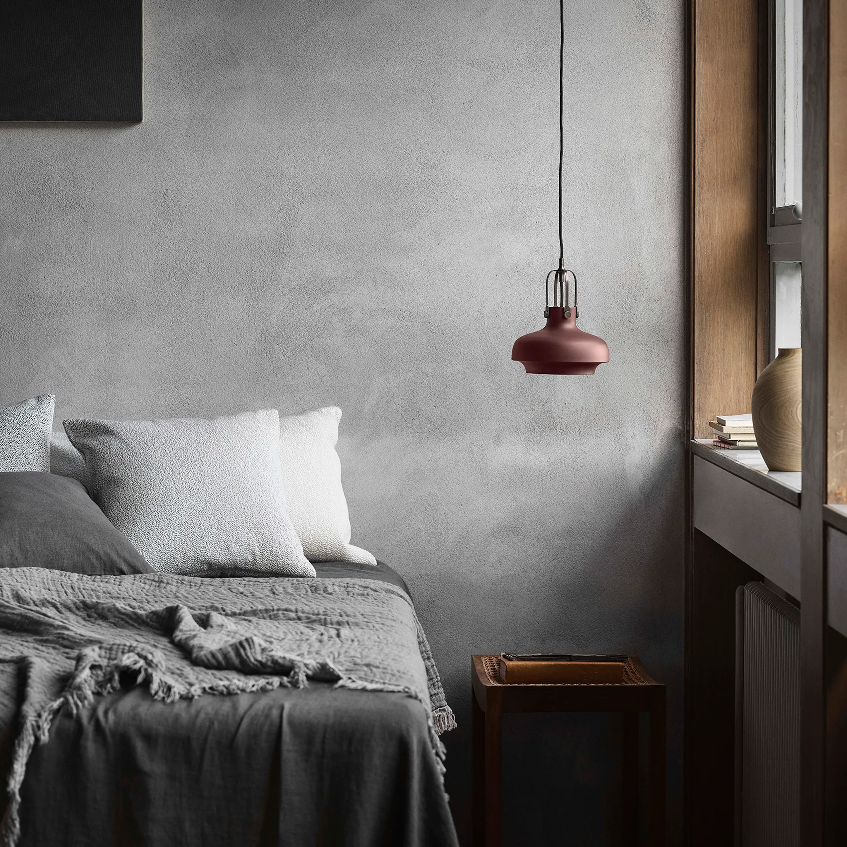 Manta de algodón Collect SC32 140x210 cm, Cloud & Slate (beige-gris) &Tradition