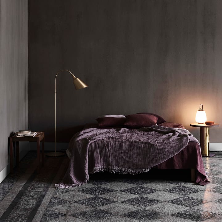 Manta de algodón Collect SC33 260x260 cm, Cloud & Burgundy (beige-rojo) &Tradition