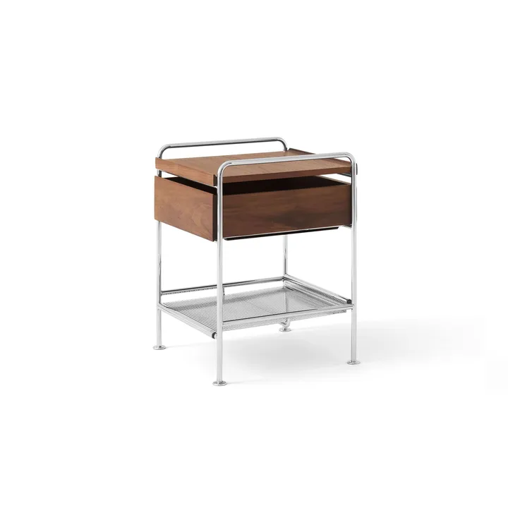 Mesa auxiliar Alima NDS3 - Nogal lacado-cromo - &Tradition