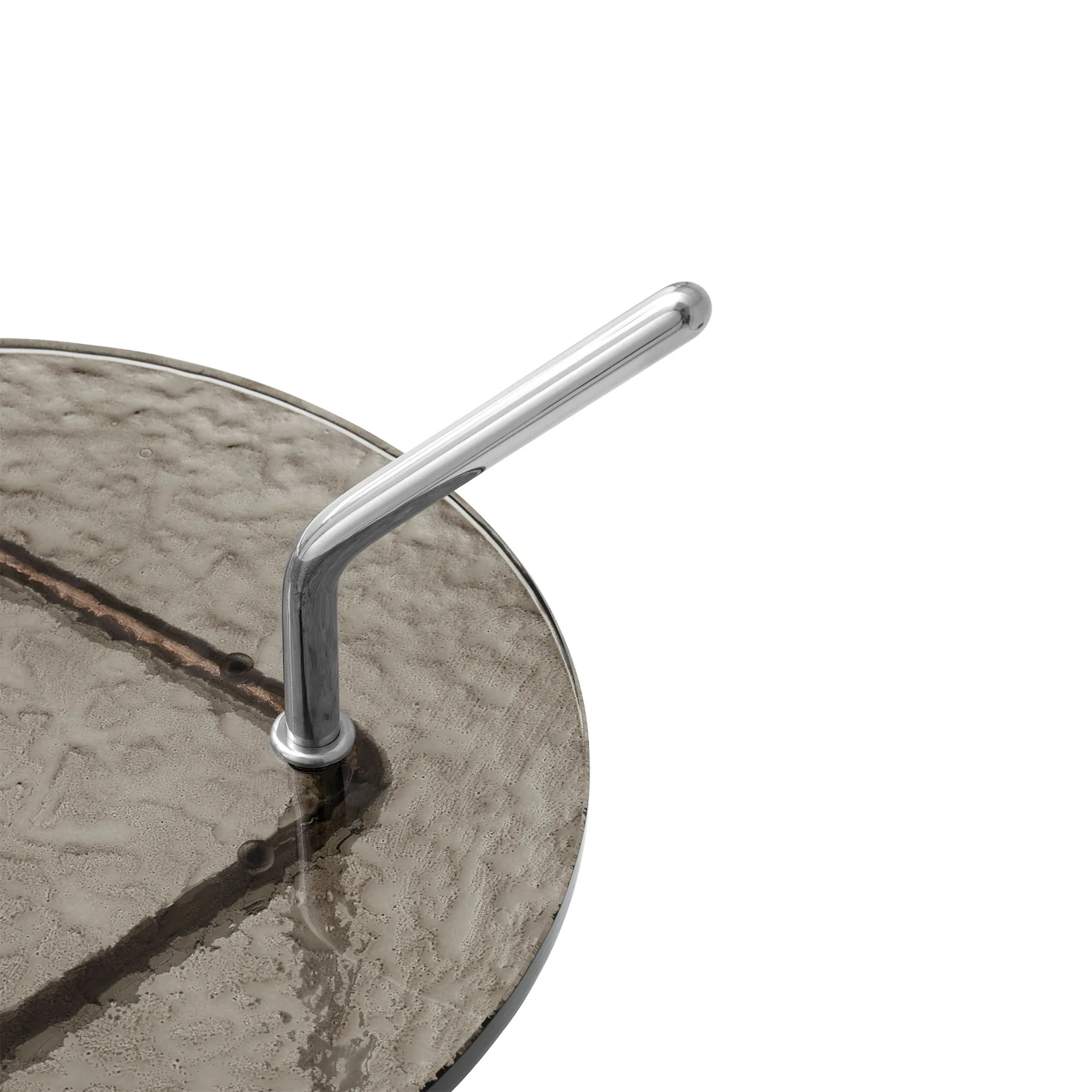 Mesa auxiliar Halten SH9, Smoked glass-stainless steel &Tradition