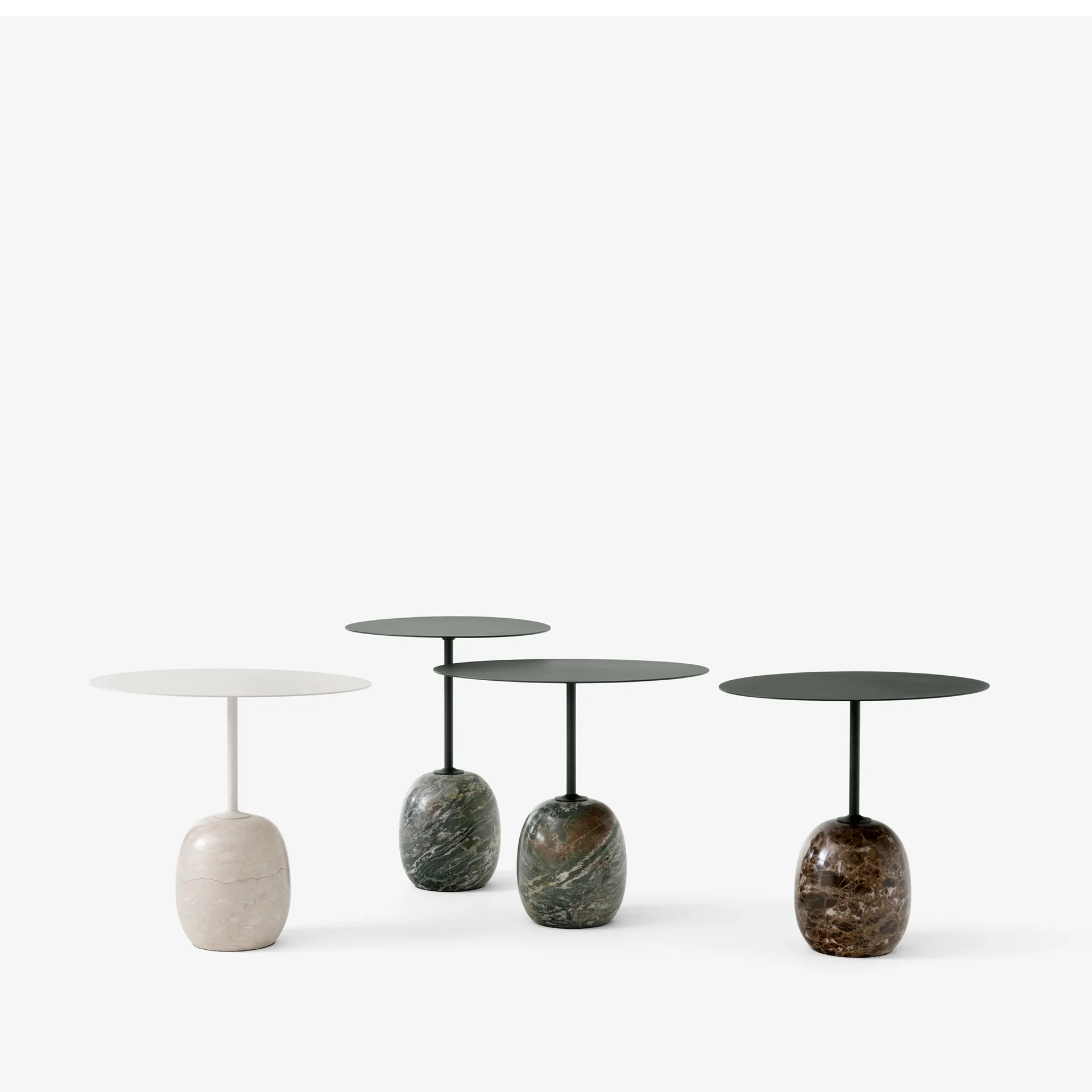 Mesa auxiliar Lato LN9, Deep Green-Verde Alpi Marble &Tradition