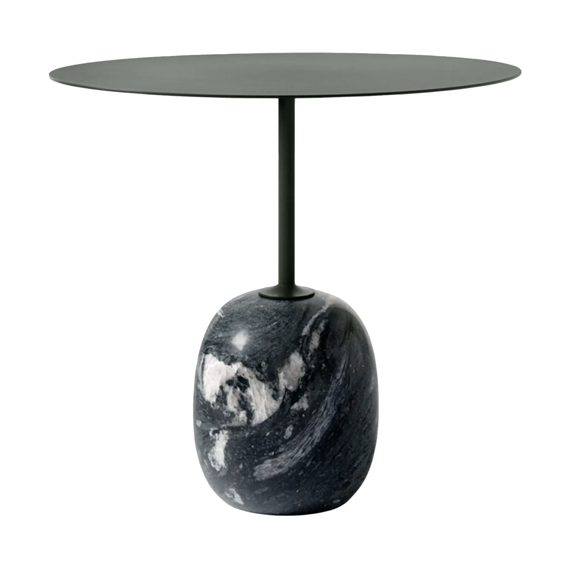 Mesa auxiliar Lato LN9, Deep green-verde grigio, 40x50x45 cm &Tradition