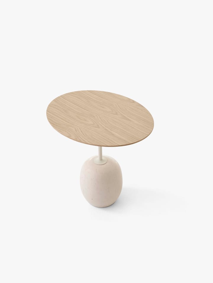 Mesa auxiliar Lato LN9, Oak-Crema diva marble &Tradition