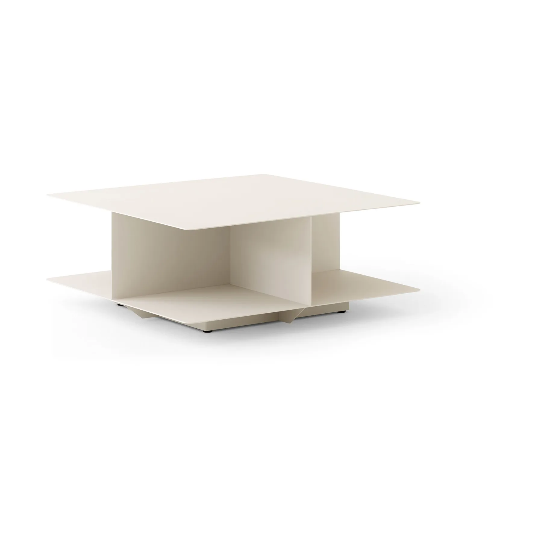 Mesa de centro Develius EV3, Steel ivory, Ø89 × 40 cm &Tradition