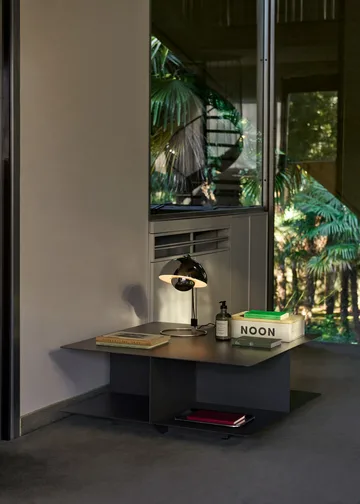 Mesa de centro Develius EV3 - Steel stone grey, Ø89 × 40 cm - &Tradition