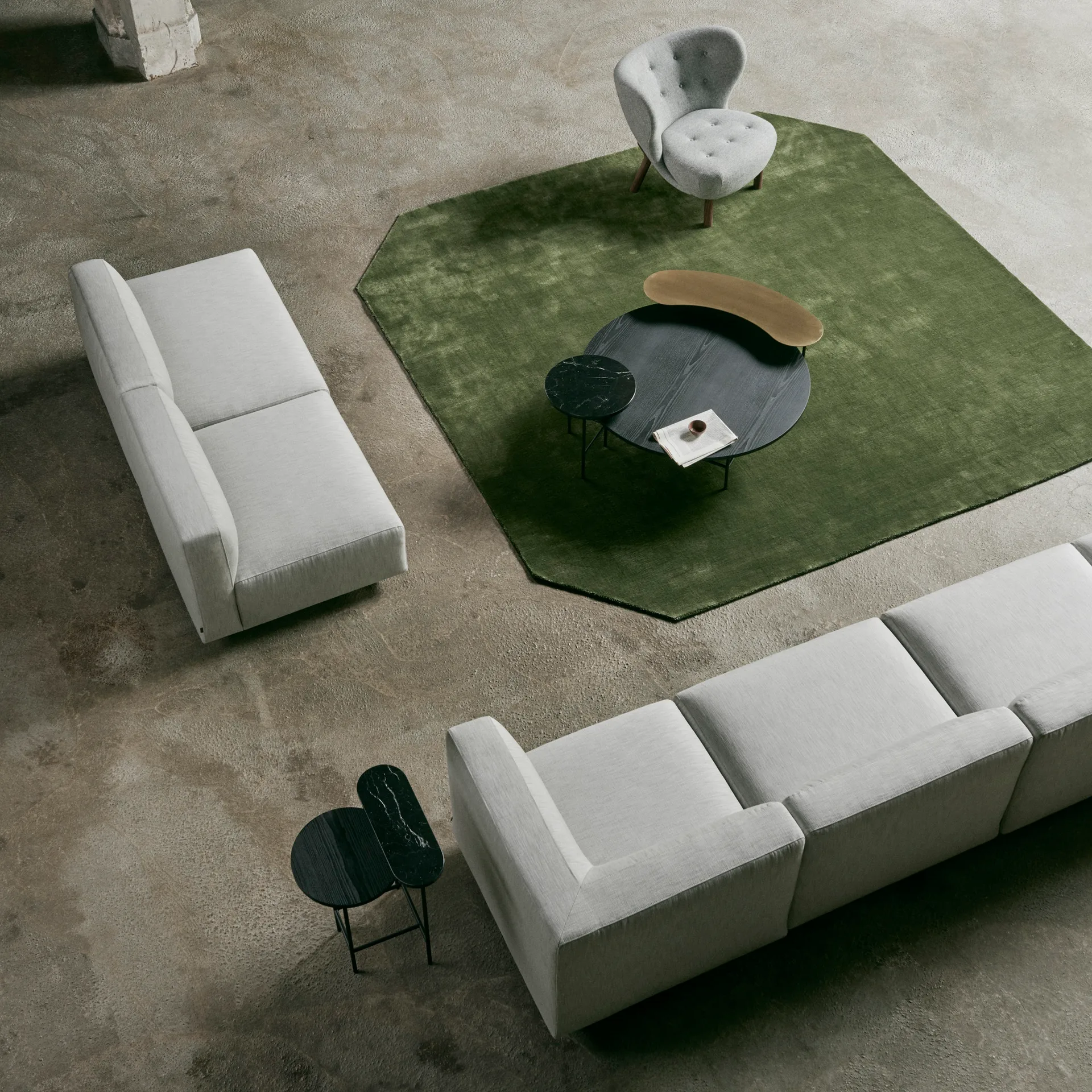 Mesa de centro Palette JH25, Negro-negro &Tradition